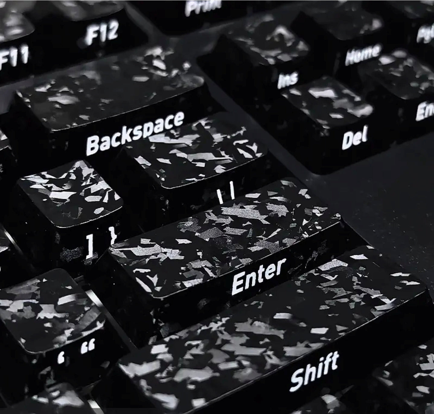 Womier Forged Carbon-Look Cherry Profile Keycaps