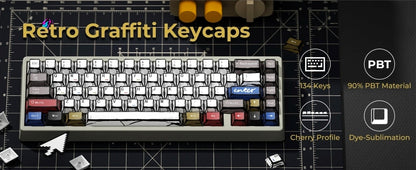 XVX Manga Theme Graffiti Cherry PBT Keycaps