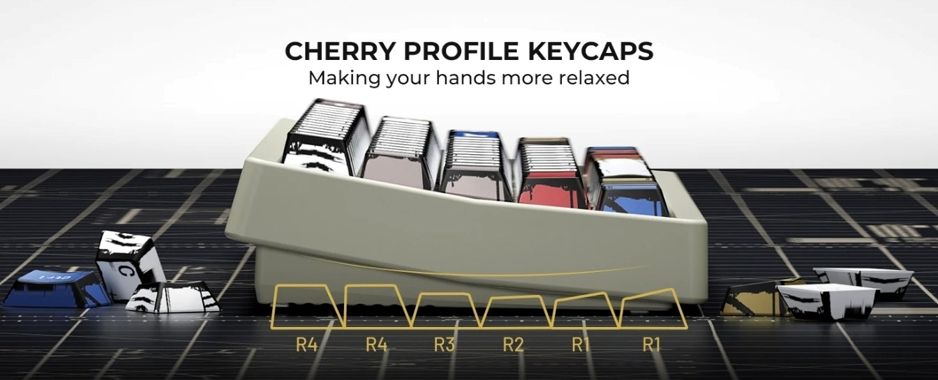 XVX Gaming Manga Theme Graffiti Cherry PBT Keycaps