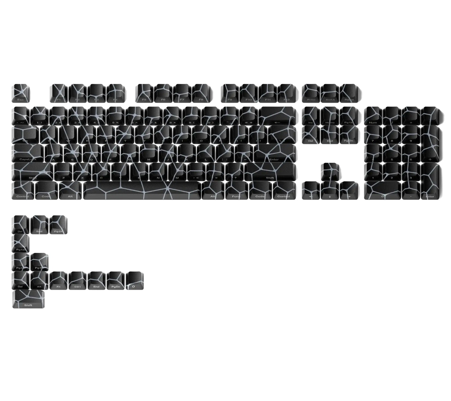 XVX Twilight Butterfly Tangle Pattern IMD TECH Shinethrough OEM Keycaps