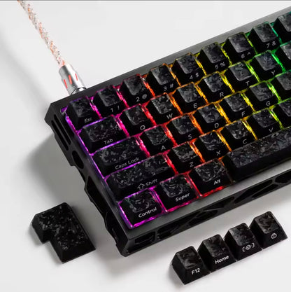 XVX Jelly Forged Carbon Textured Side-Printed Cherry Profile 126-Key Keycap Set