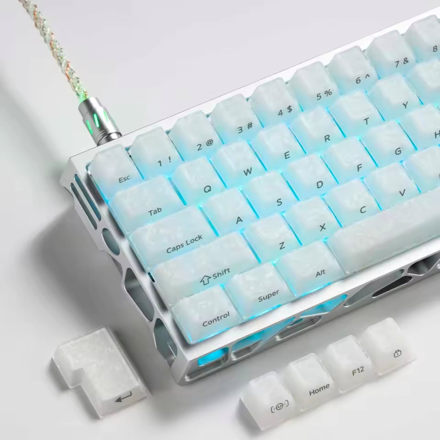 XVX Jelly Forged Carbon Textured Side-Printed Cherry Profile 126-Key Keycap Set