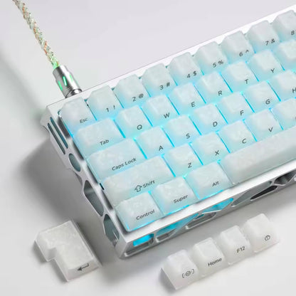 XVX Jelly Forged Carbon Textured Side-Printed Cherry Profile 126-Key Keycap Set