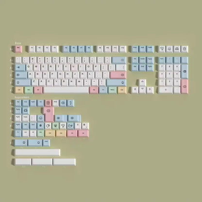 Pastel Chalk Thick 1.7mm Cherry PBT Keycaps
