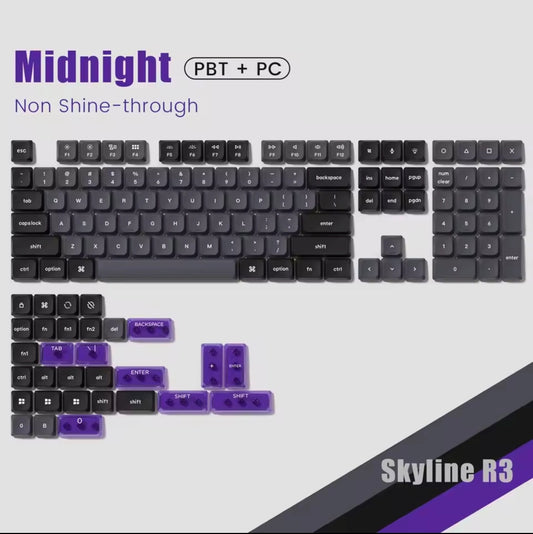 Womier Skyline Midnight PBT PC Low Profile Keycaps