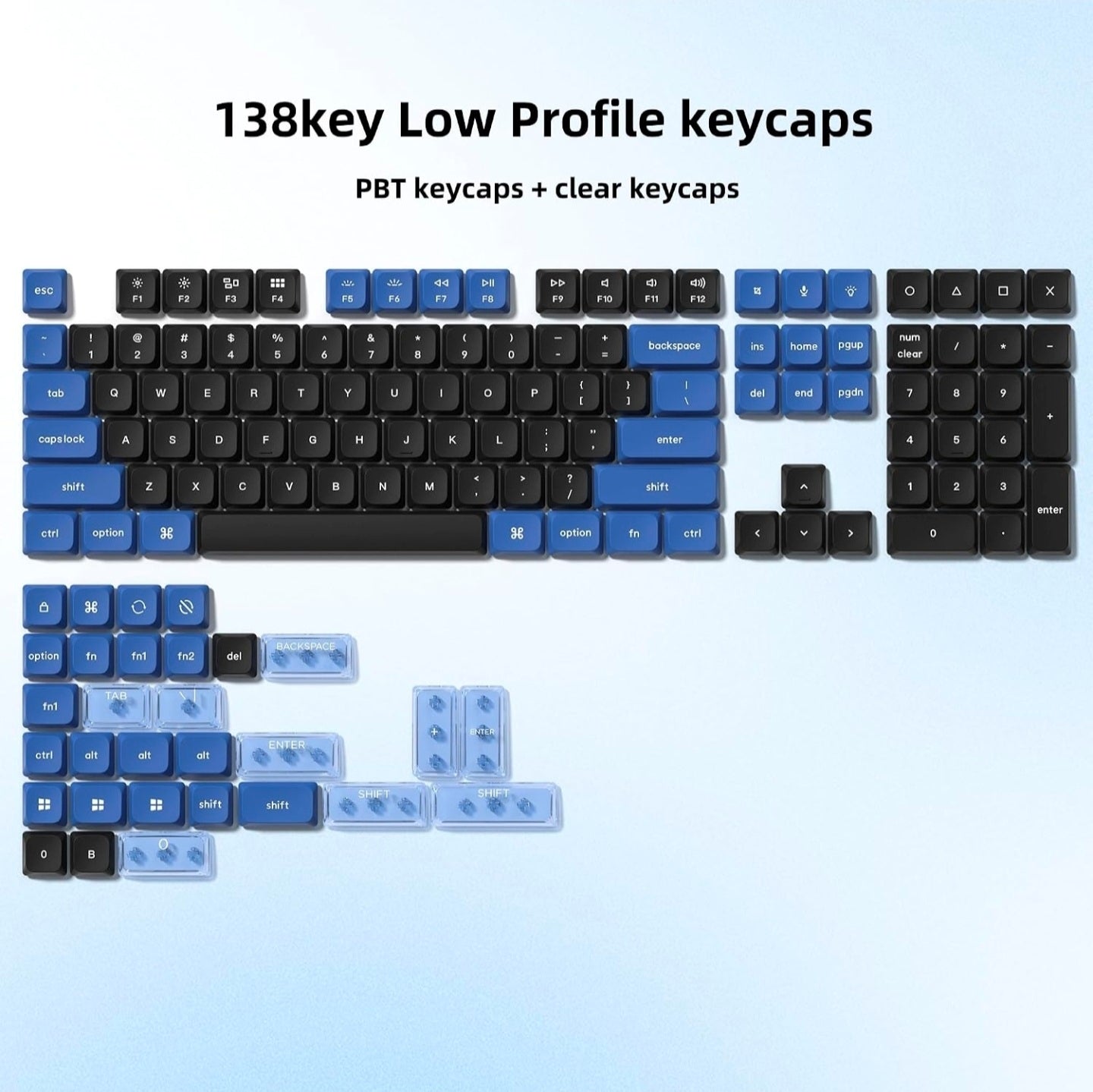 Womier Skyline Submarine PBT PC Low Profile Keycaps