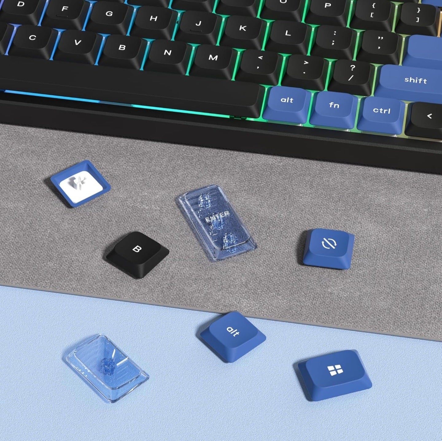 Womier Skyline Submarine PBT PC Low Profile Keycaps