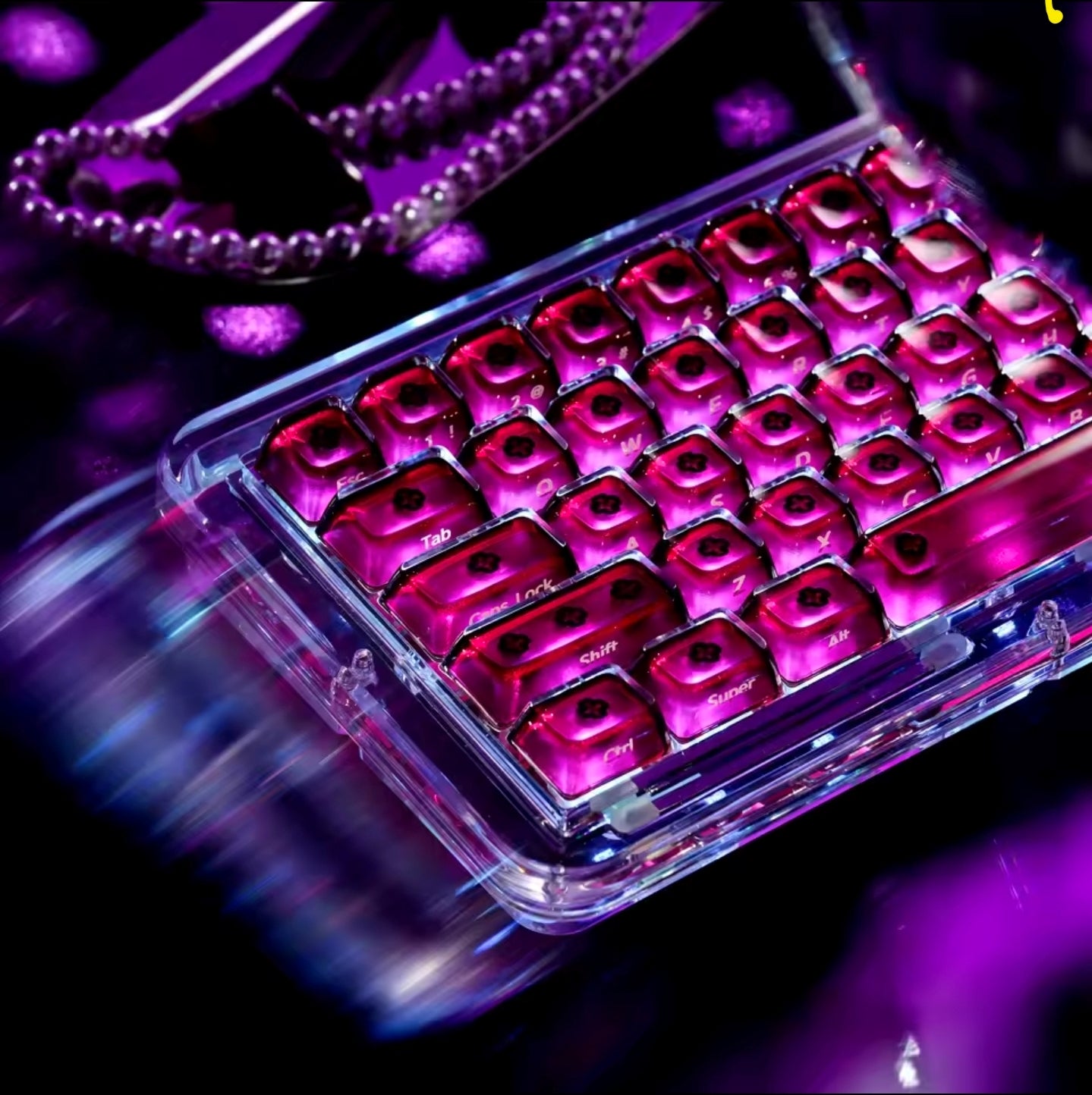 XVX Purple Jelly R2 Side Printed Translucent MDA Crystal Keycaps
