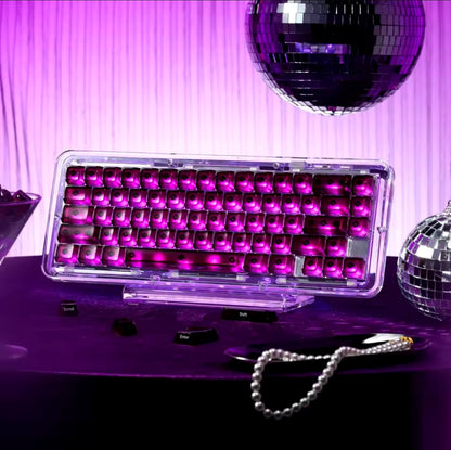 XVX Purple Jelly R2 Side Printed Translucent MDA Crystal Keycaps
