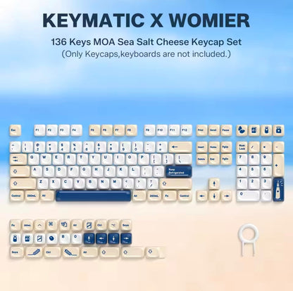 Womier Ceramic Coated Sea Salt Cheese MOA PBT Keycaps
