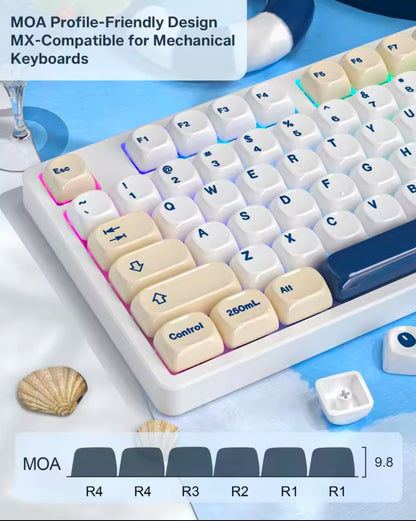 Womier Ceramic Coated Sea Salt Cheese MOA PBT Keycaps