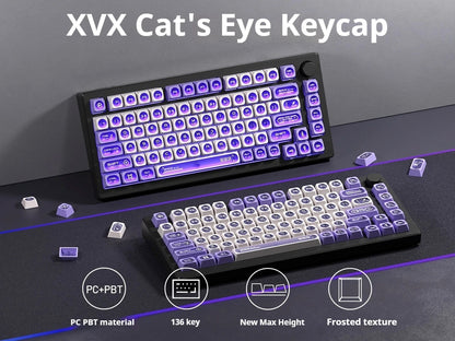 Cats Eye New Concept Purple UV Printed Backlit Keycaps