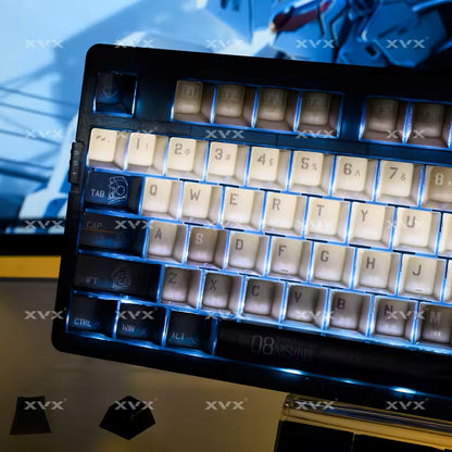 Ceramic Coated Gundam 08 Mecha Cherry keycaps