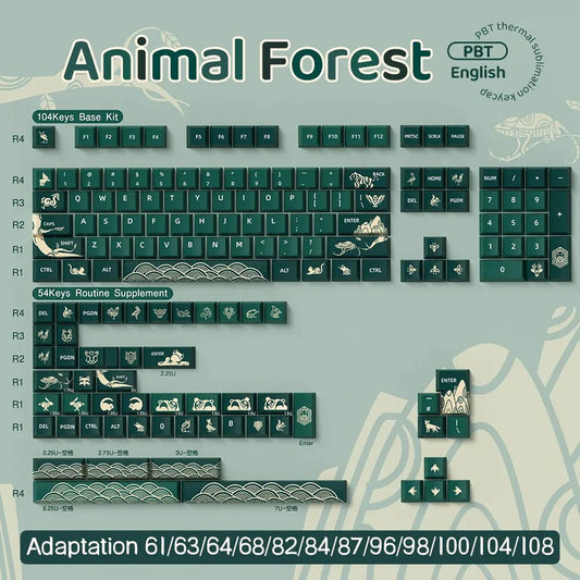 MOTIANKU ANIMAL FOREST CHERRY PROFILE KEYCAP SET