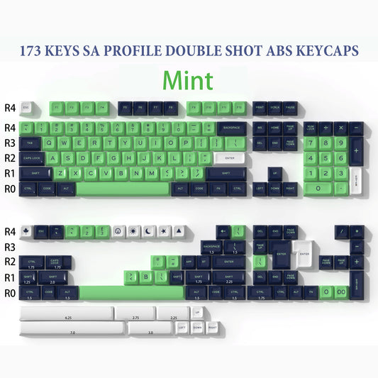 Mint Quality SA Doubleshot Keycaps