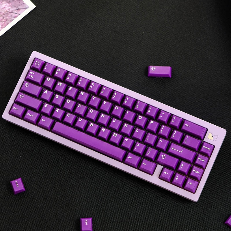 Aifei Purple Cherry Double shot Keycaps With 7U Addon Kit