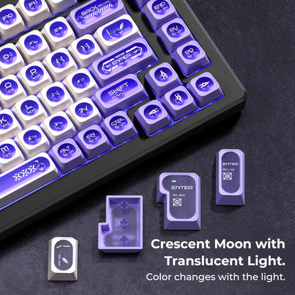 Cats Eye New Concept Purple UV Printed Backlit Keycaps