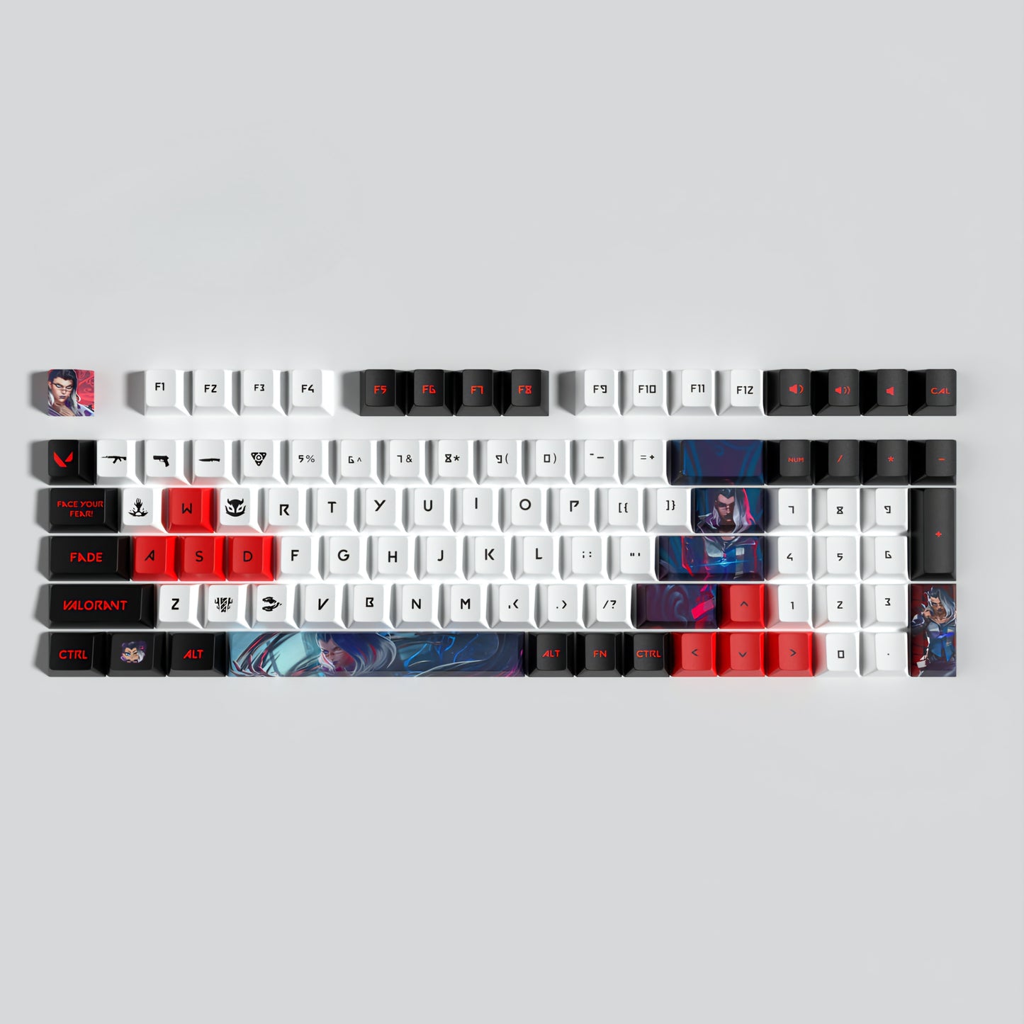 Fade Valorant HD Cherry PBT Keycaps