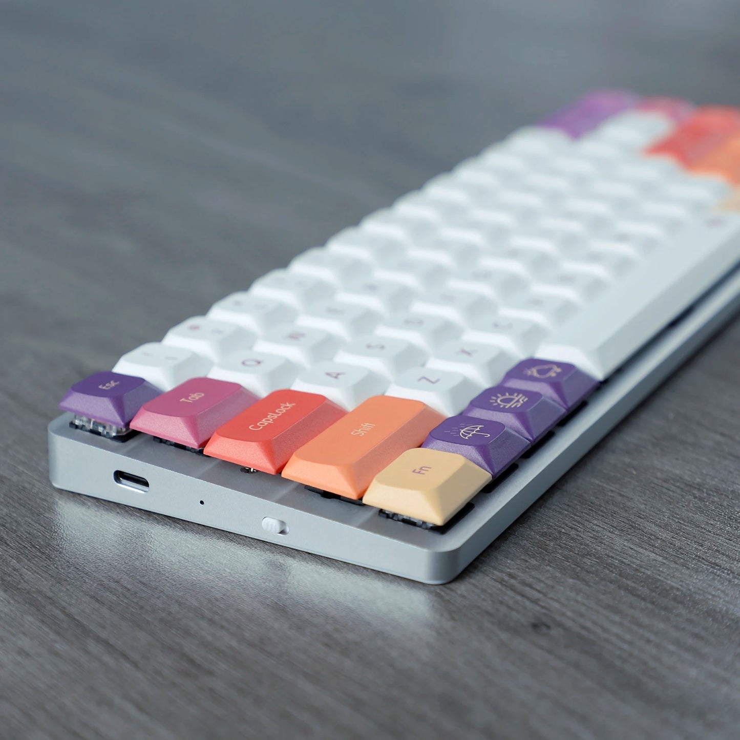 Ultra Slim Low Profile Mist Clouds PBT Keycaps