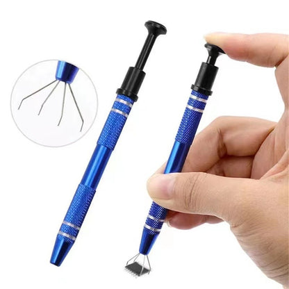 Telescopic Keyboard Switch Holder IC Chip Tiny Components Metal Grabber Tweezers Keyboard Lube Switch Puller Tool