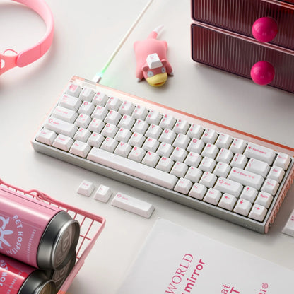 Glaze Full Ceramic Crush Pink Cherry Profile 120-Key Keycap Set