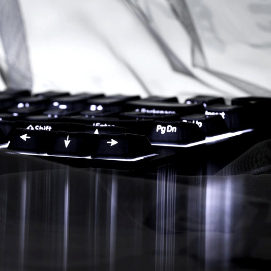 XVX Noir Side Shinethrough Glaze Ceramic Cherry Profile 120-Key Full Keycap Set