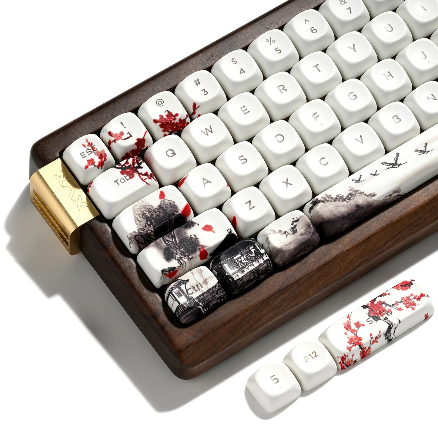 XVX Mono Plum Blossom MOA Profile Shine-Through PBT Keycap Set