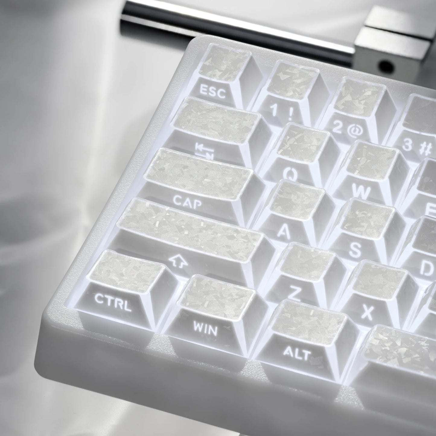 XVX PRISM Forged Carbon Shine-Through Cherry Profile 136-Key PBT Keycap Set
