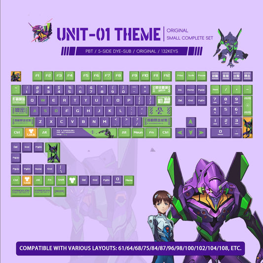 Unit 01 Theme Cherry PBT Keycaps