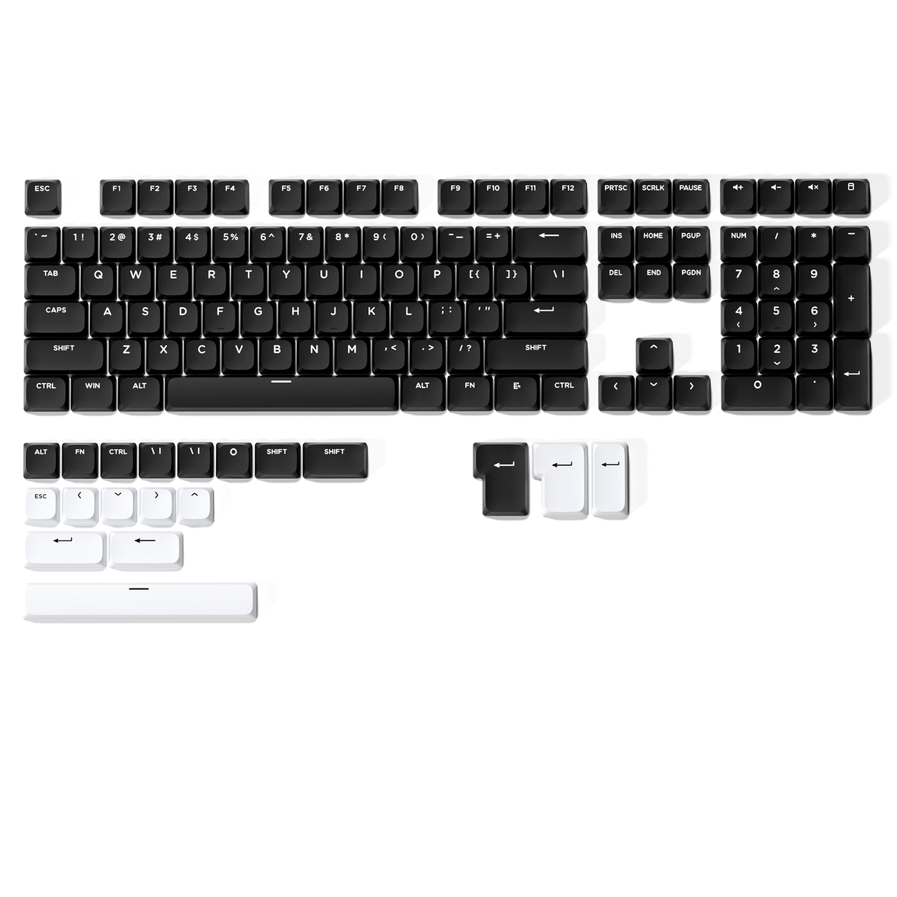 Lowprofile WOB Non Shinethrough Doubleshot PBT Keycaps