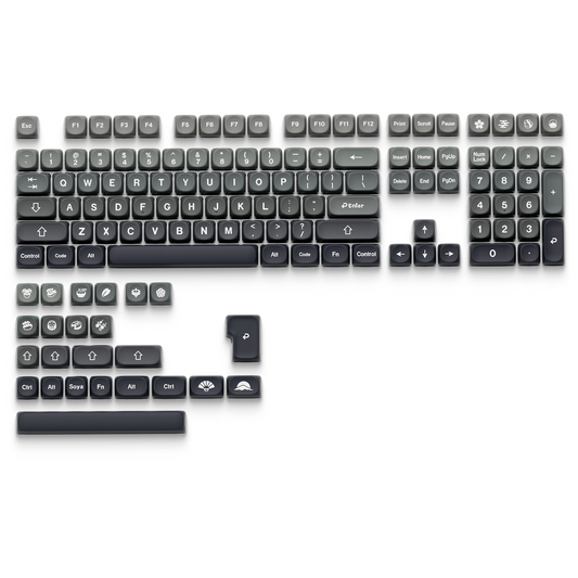 Gray Wagashi Series MOA Profile Dye-Sub PBT Keycap Set 132-Key