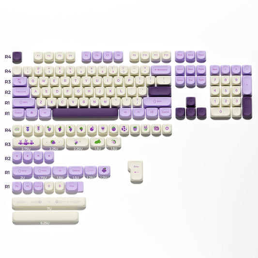 Purple grapes MOA Profile Dye-Sub PBT Keycap Set