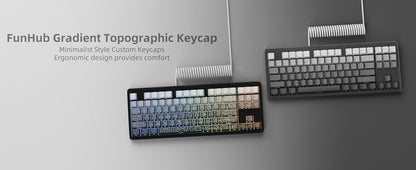 Purple Topographic Gradient Line Crack Side Backlit Keycaps