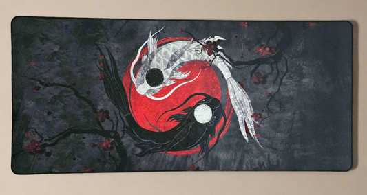 Koi Fish Night Premium Hybrid Control Deskmat