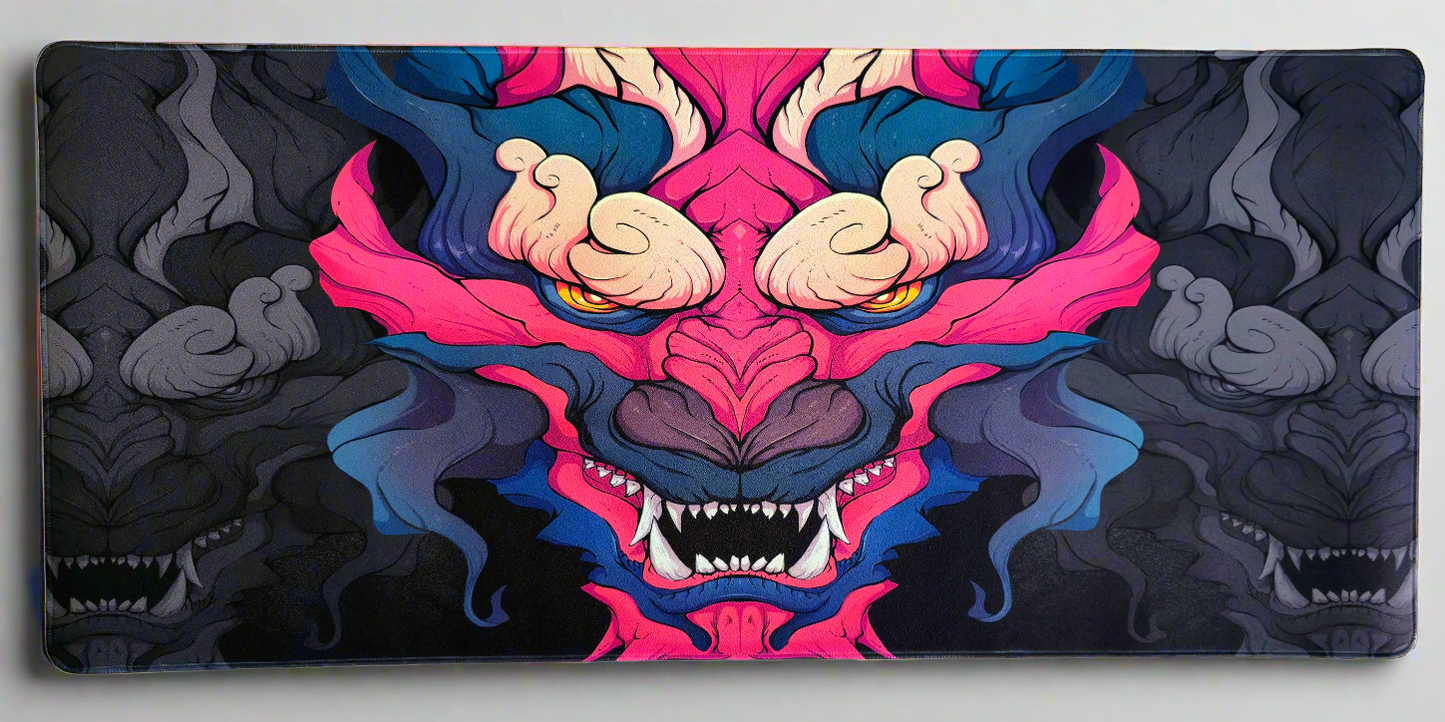 Yokai Mask Premium Custom Control Surface Deskmat