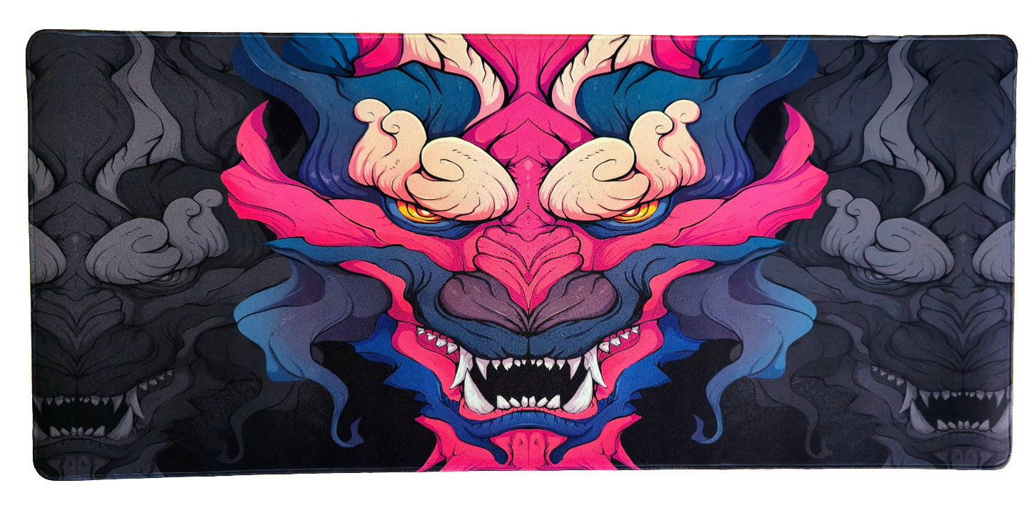 Yokai Mask Premium Custom Control Surface Deskmat