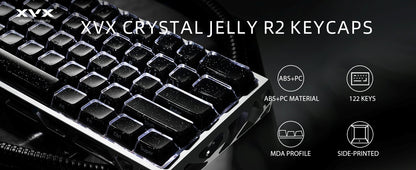 XVX Starry Sparkle Finish Black Crystal Premium MDA Keycaps