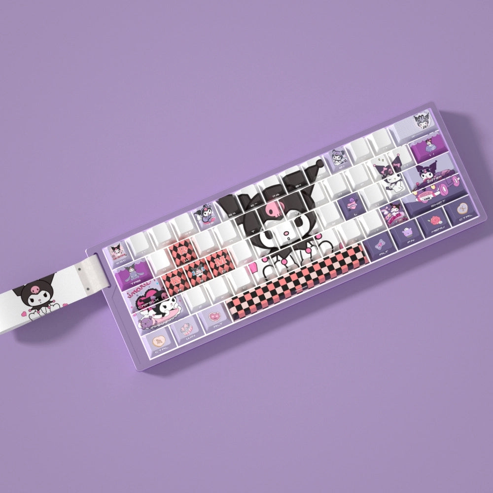 Kuromi Side Shinethrough Doubleshot PBT Keycaps