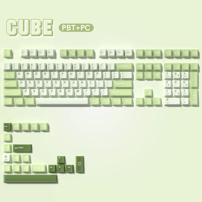 Green Tea Doubleshot Cherry Profile Keycaps