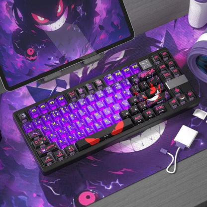Gengar Dual-tone Shine-through Cherry Profile PBT/PC Keycaps