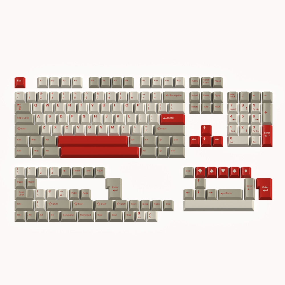 Retro Red Quality Cherry Doubleshot Keycaps