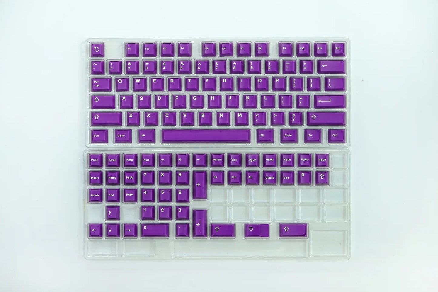 Aifei Purple Cherry Double shot Keycaps With 7U Addon Kit