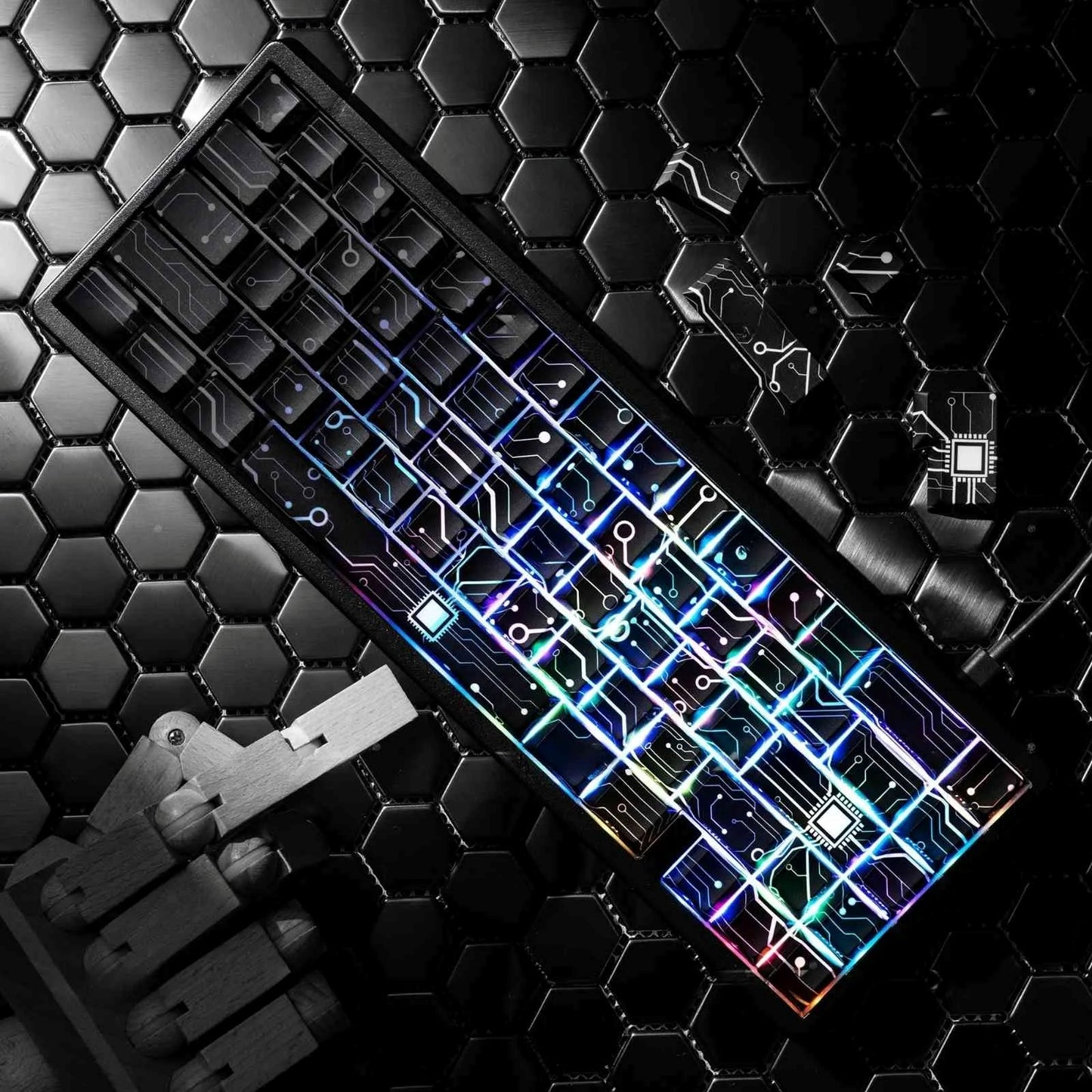 PCB Electronic Vision Side Backlit Cherry PBT Keycaps