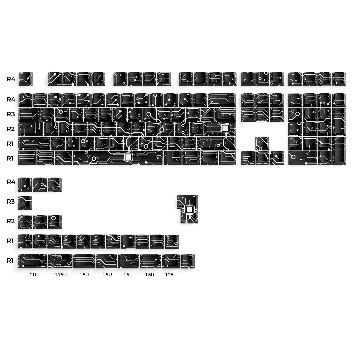 PCB Electronic Vision Side Backlit Cherry PBT Keycaps