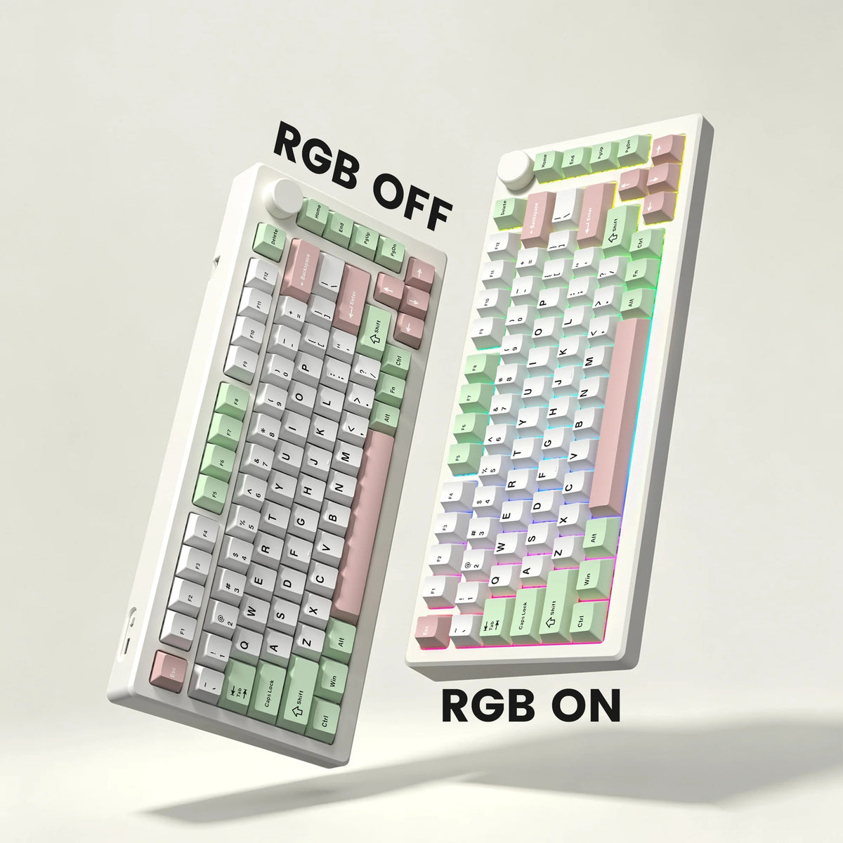 Womier Sakura Matcha Cherry Doubleshot PBT Keycaps