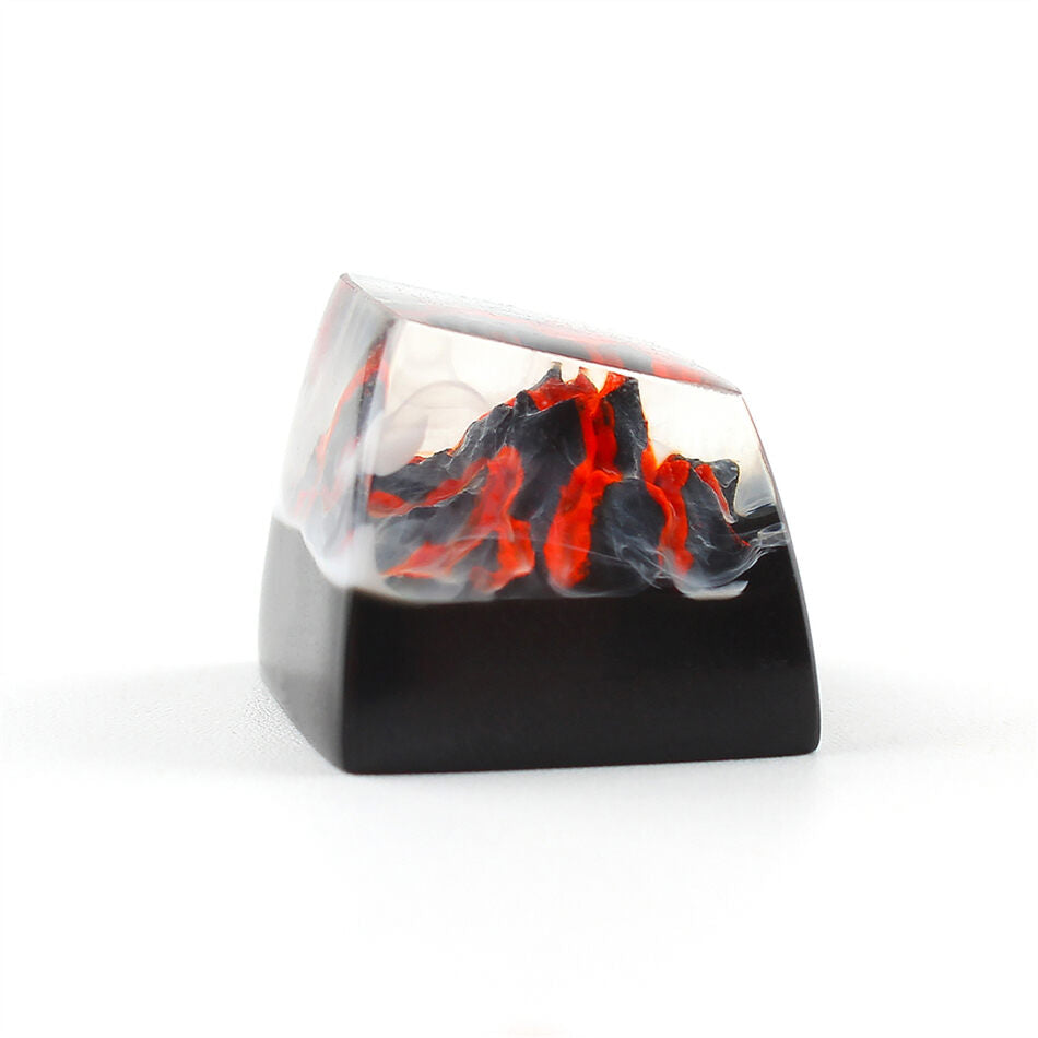 Resin SA Profile Artisan Keycaps Sakura Mount Fuji / Volcanic Cloud