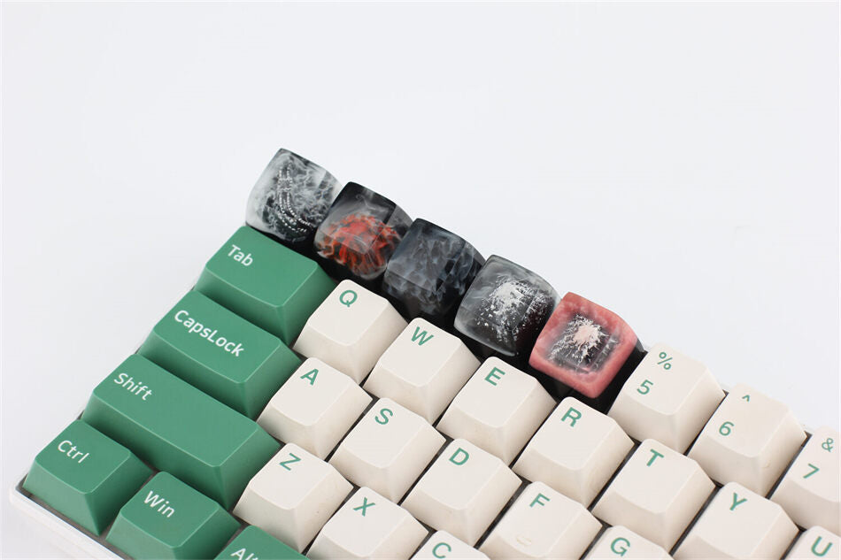 Resin SA Profile Artisan Keycaps Sakura Mount Fuji / Volcanic Cloud