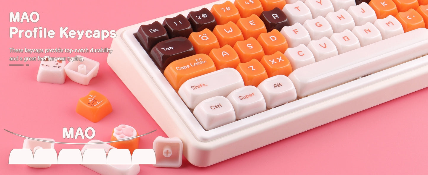 Jade Calico Cat MAO Keycaps