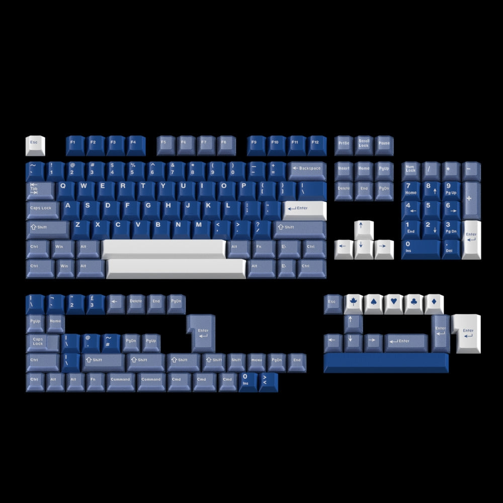 Jade Midnight Blue Quality Cherry Doubleshot Keycaps