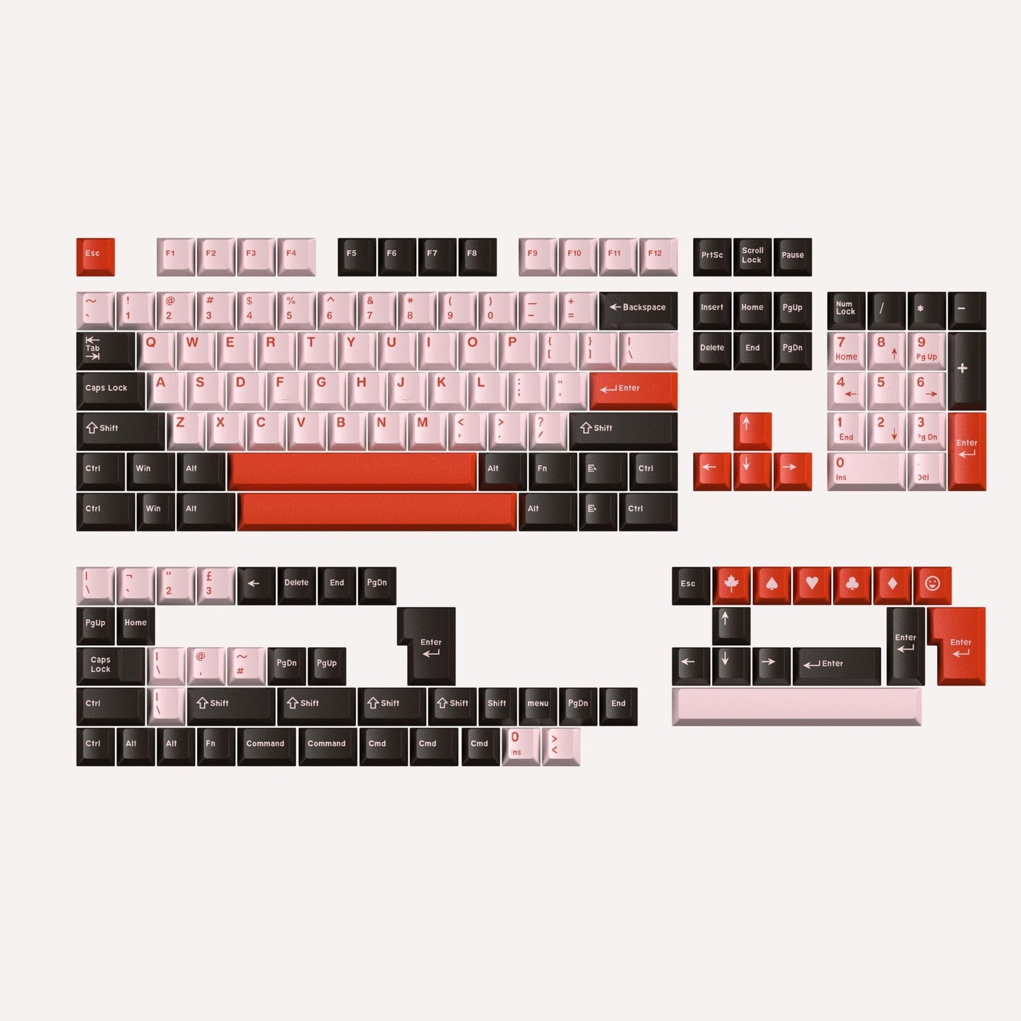 Cranberry Crush Quality Cherry Doubleshot Keycaps